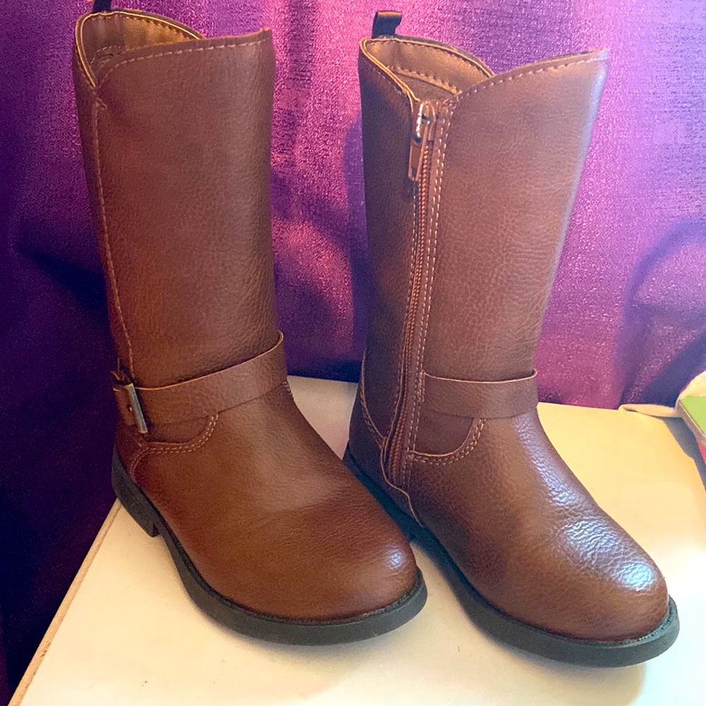 Oshkosh tall brown boot size 7 toddler girls